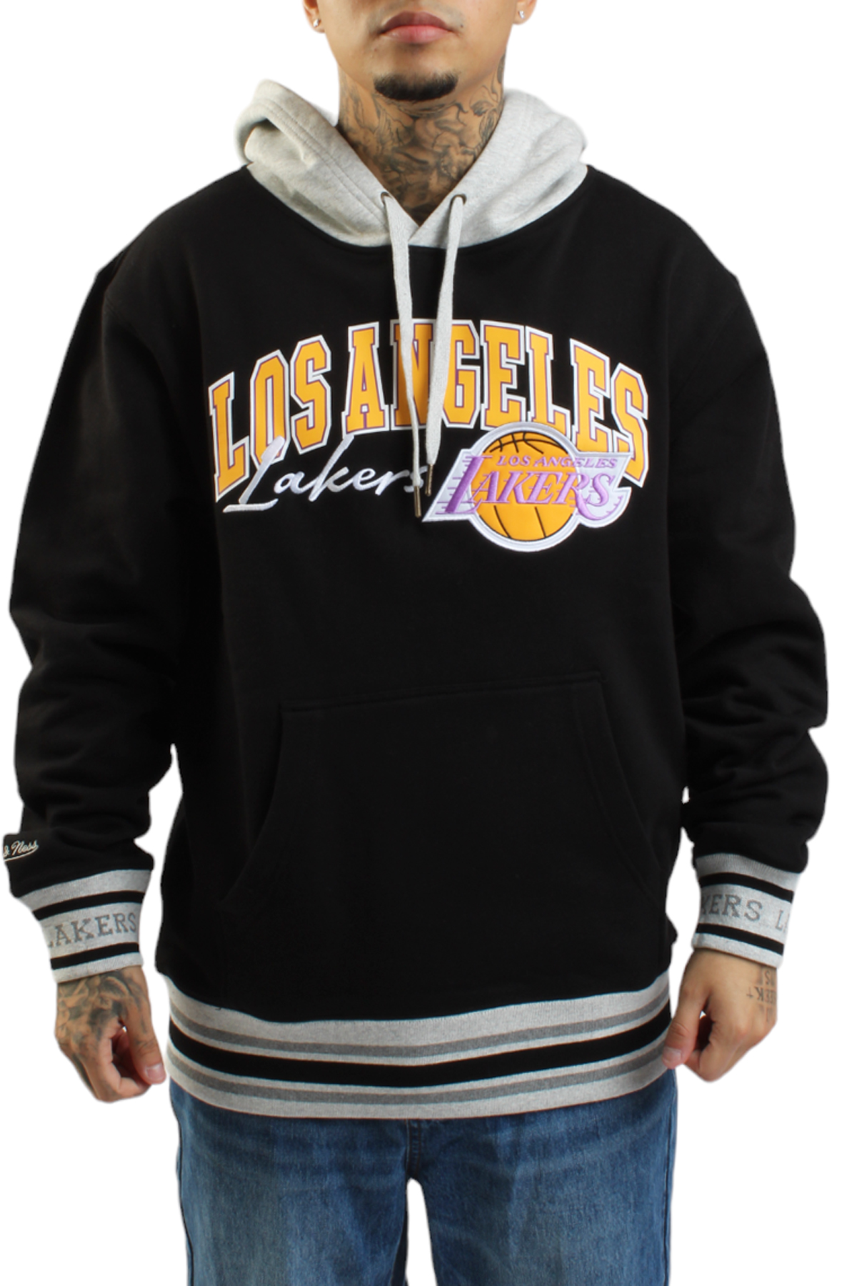 Los Angeles Lakers Striped Hoodie