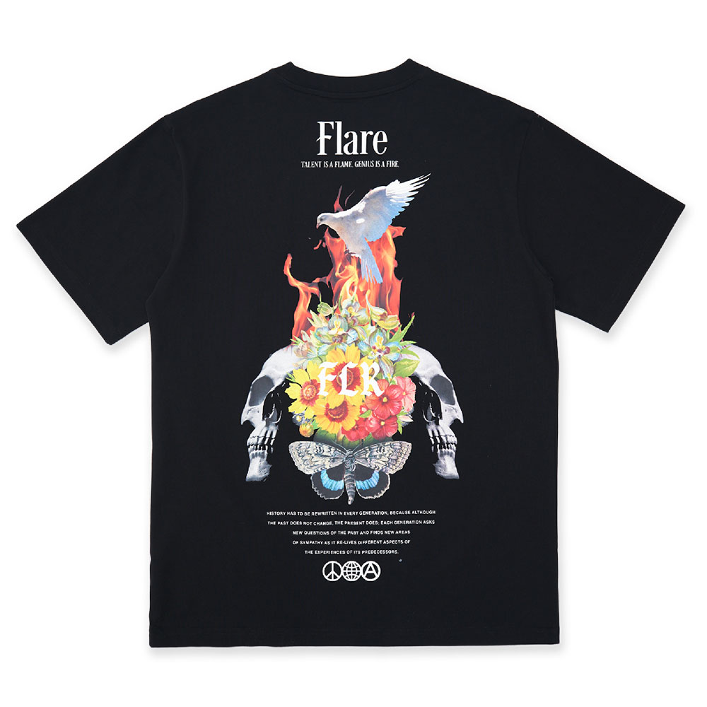 Moth To The Flame T Shirt Black