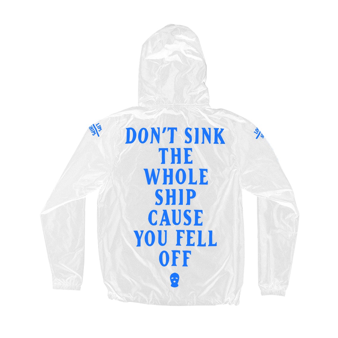 DRO Loose Lips Zip-Up Windbreaker Hoodie - White Camo