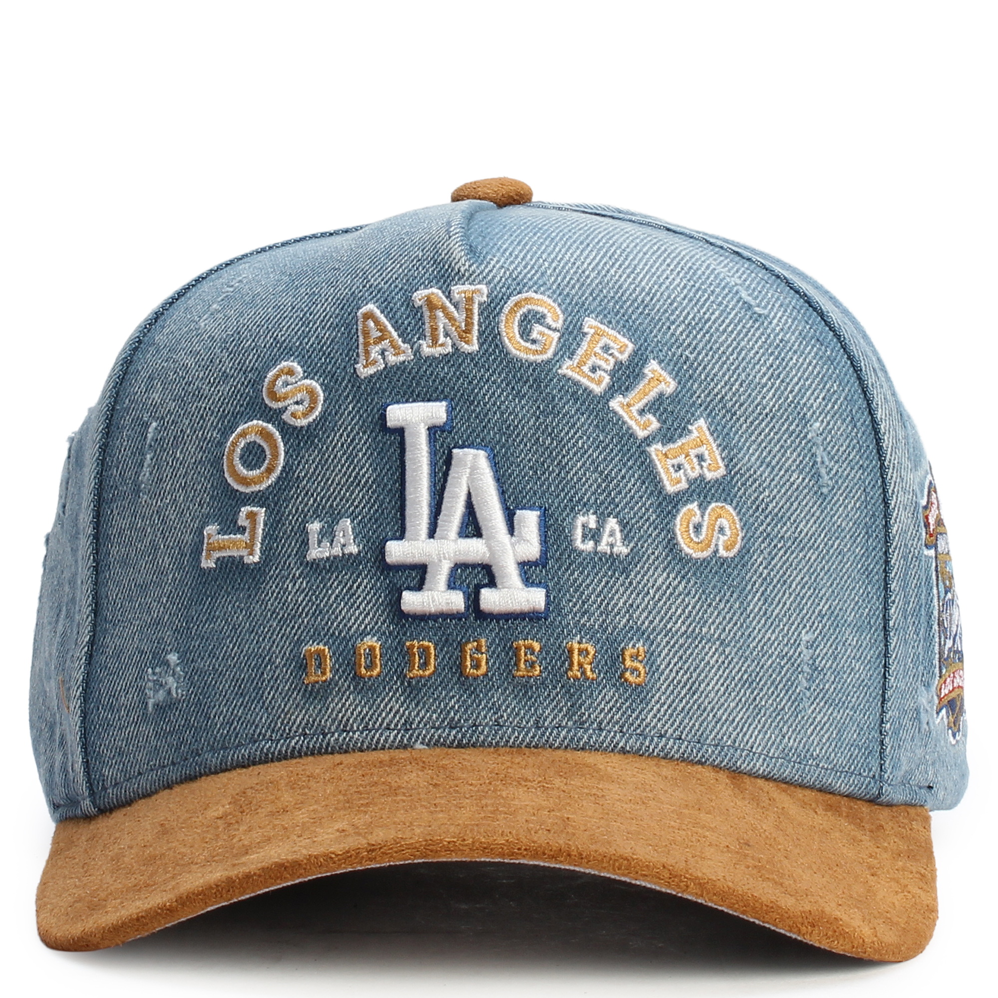 MLB Los Angeles Dodgers Wood Work Pro Pinch Strapback Hat