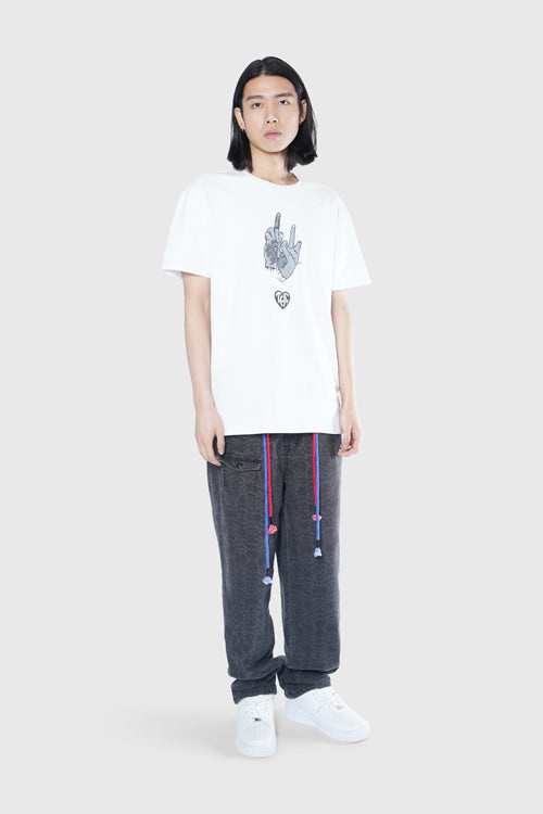 Laser Etched Pattern Denim Comfortable Jeans