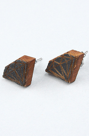 The Diamond Stud Earrings In Black