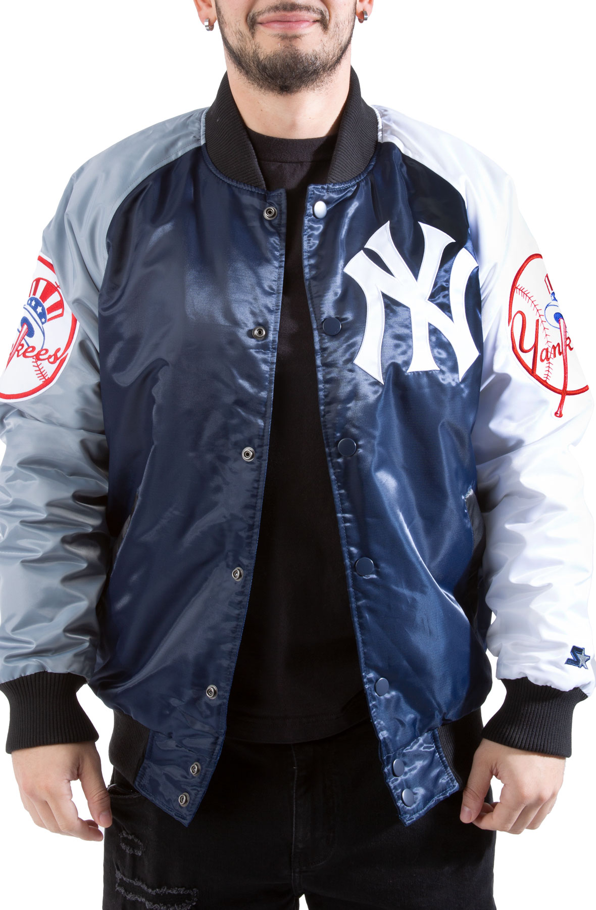 STARTER New York Yankees Tri-Color Jacket LS170459_NYY - Karmaloop