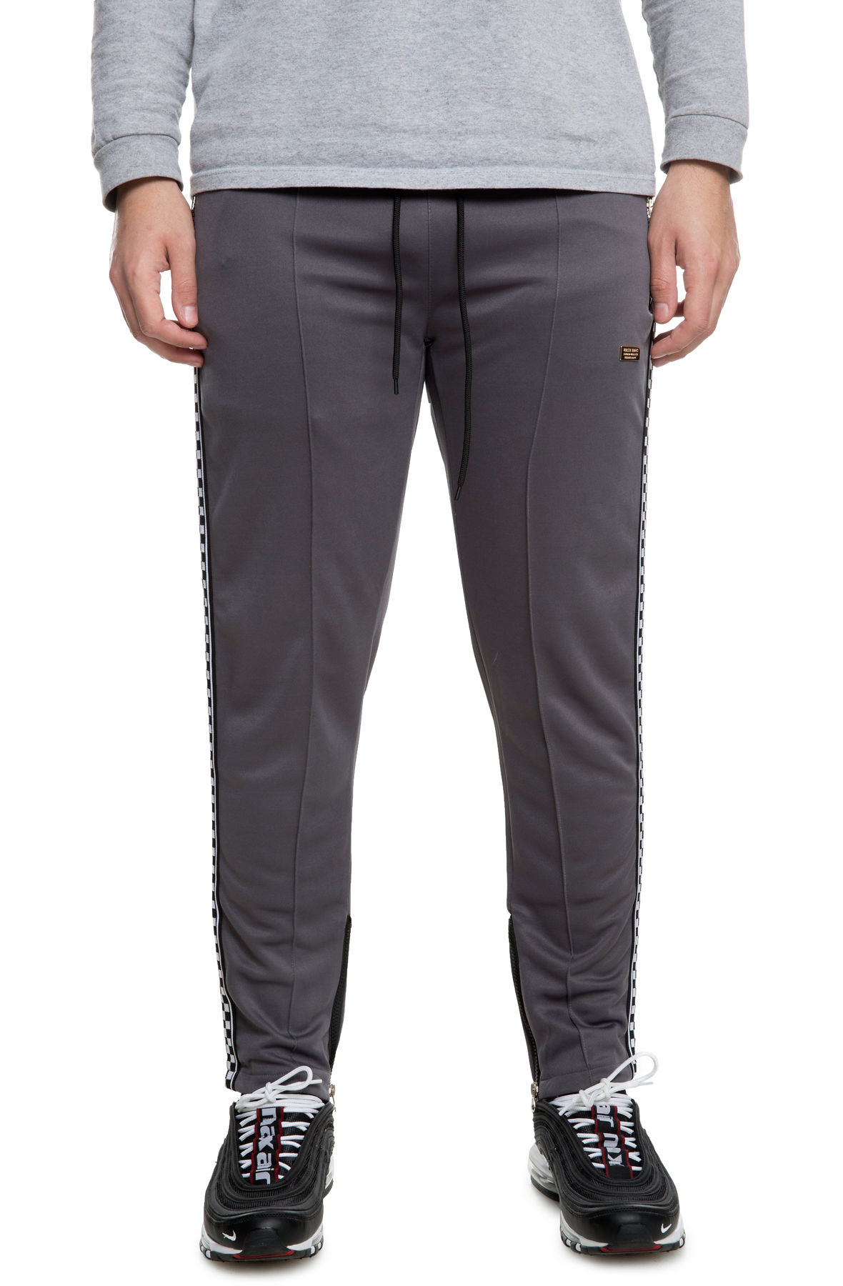 The Lexington Check Track Pants in Grey