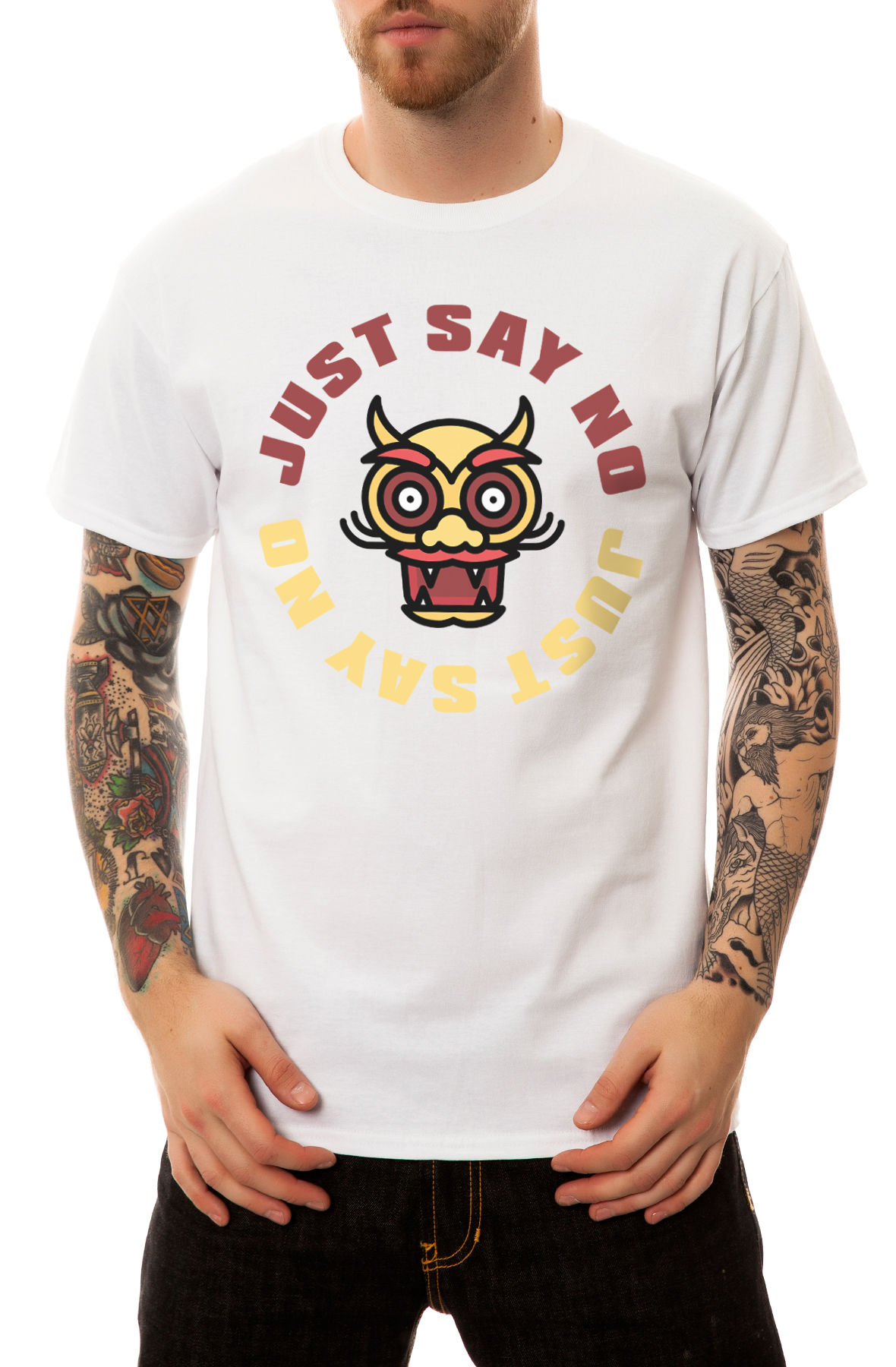The Just Say No Tee in White