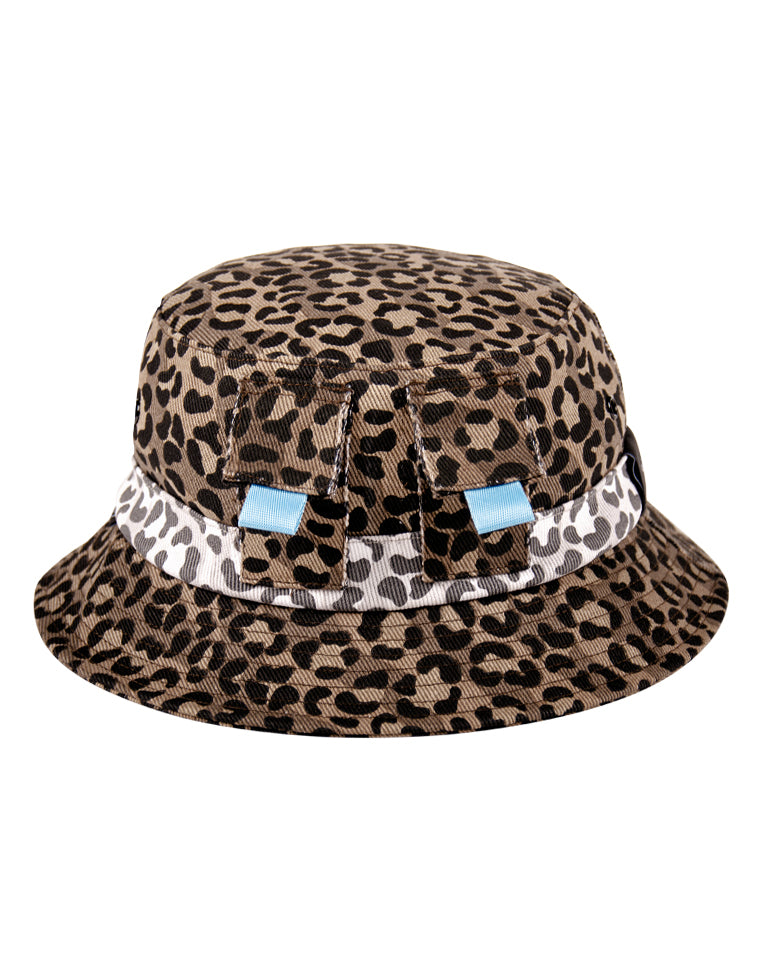 Tropics Leopard Denim Bucket Hat