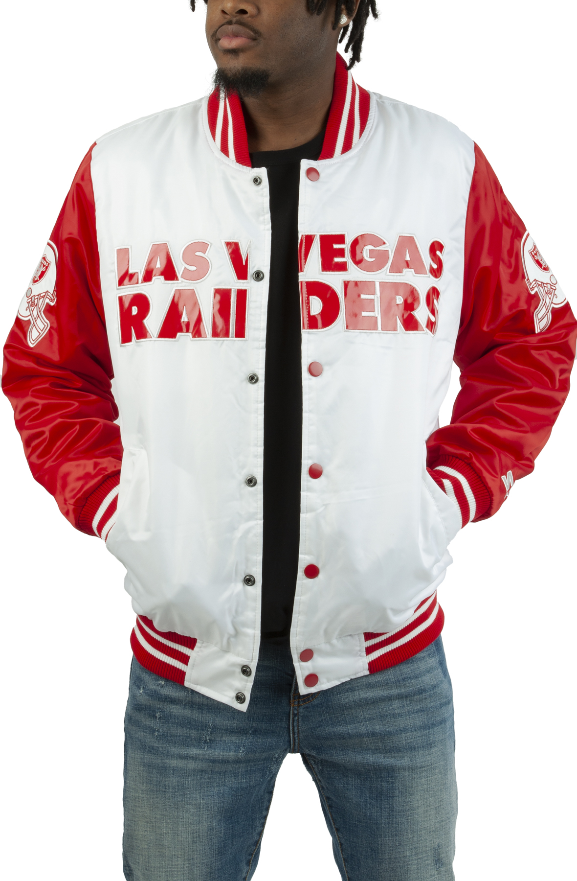 NEW* Men Pro Standard Las Vegas Raiders Varsity Jacket Triple