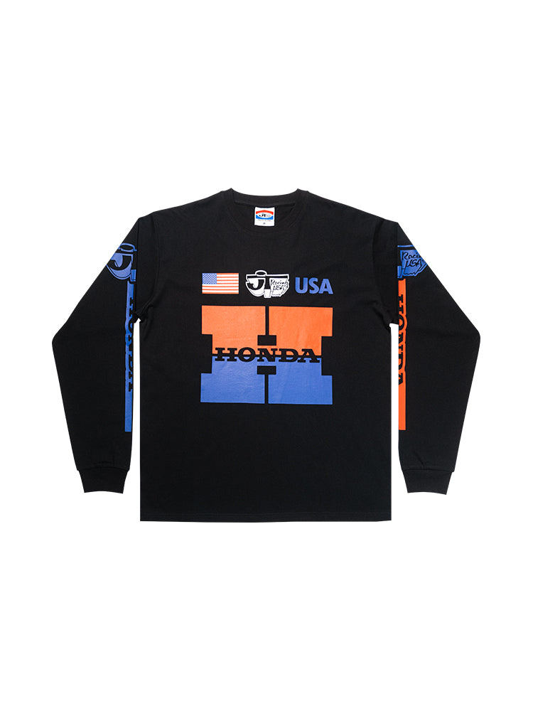 JT Racing x Honda Heritage L/S Tee - Black