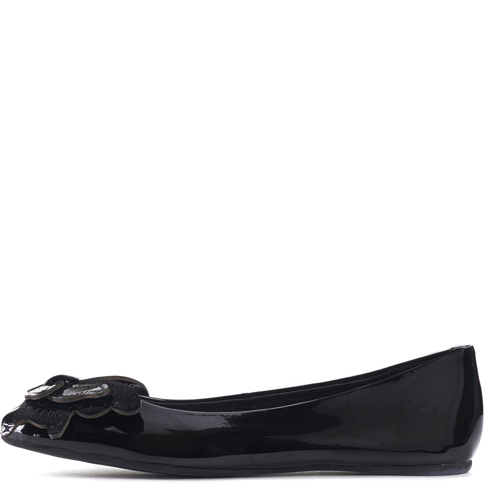 Jeffrey Campbell Flutter Black Patent Leather Flats BLACK