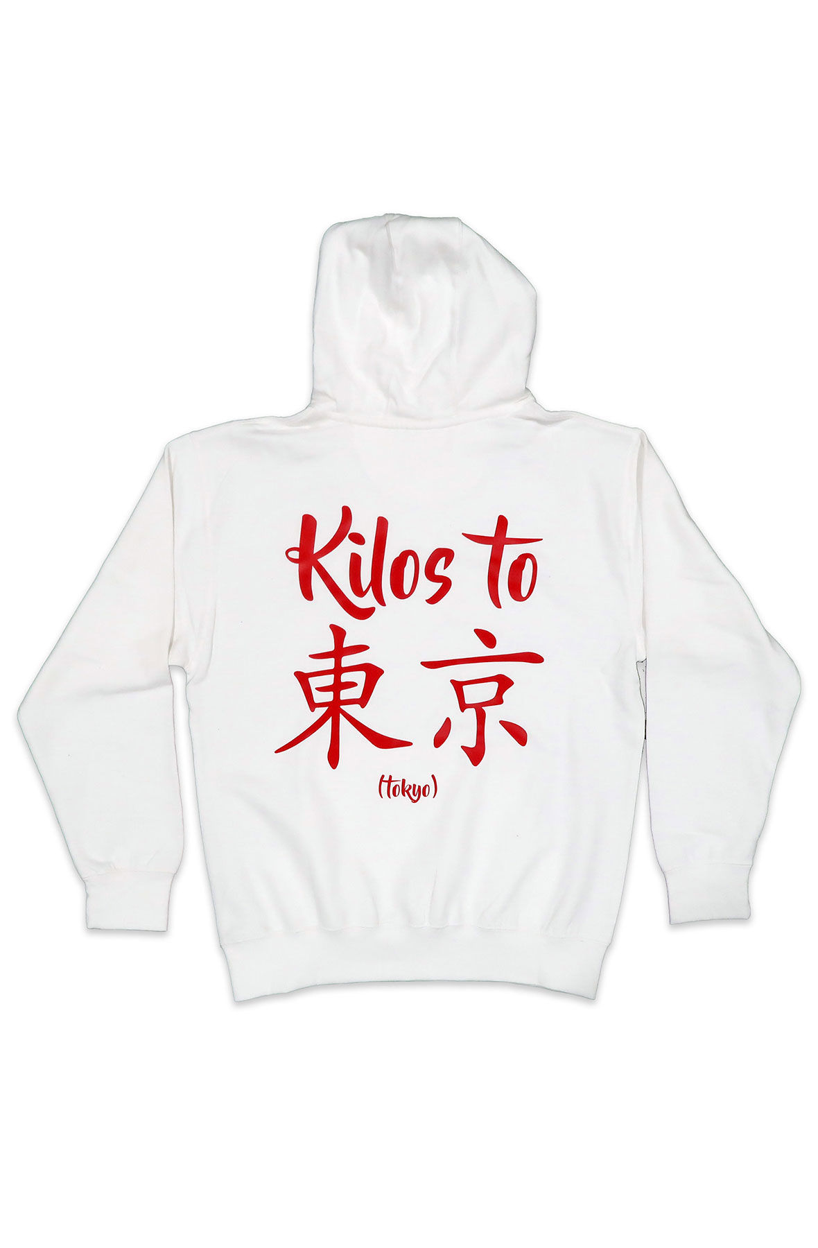Kilos To Tokyo V2 Hoodie in White and Red