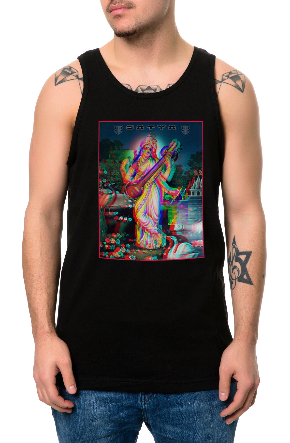 The Saraswati Tank Top in Black