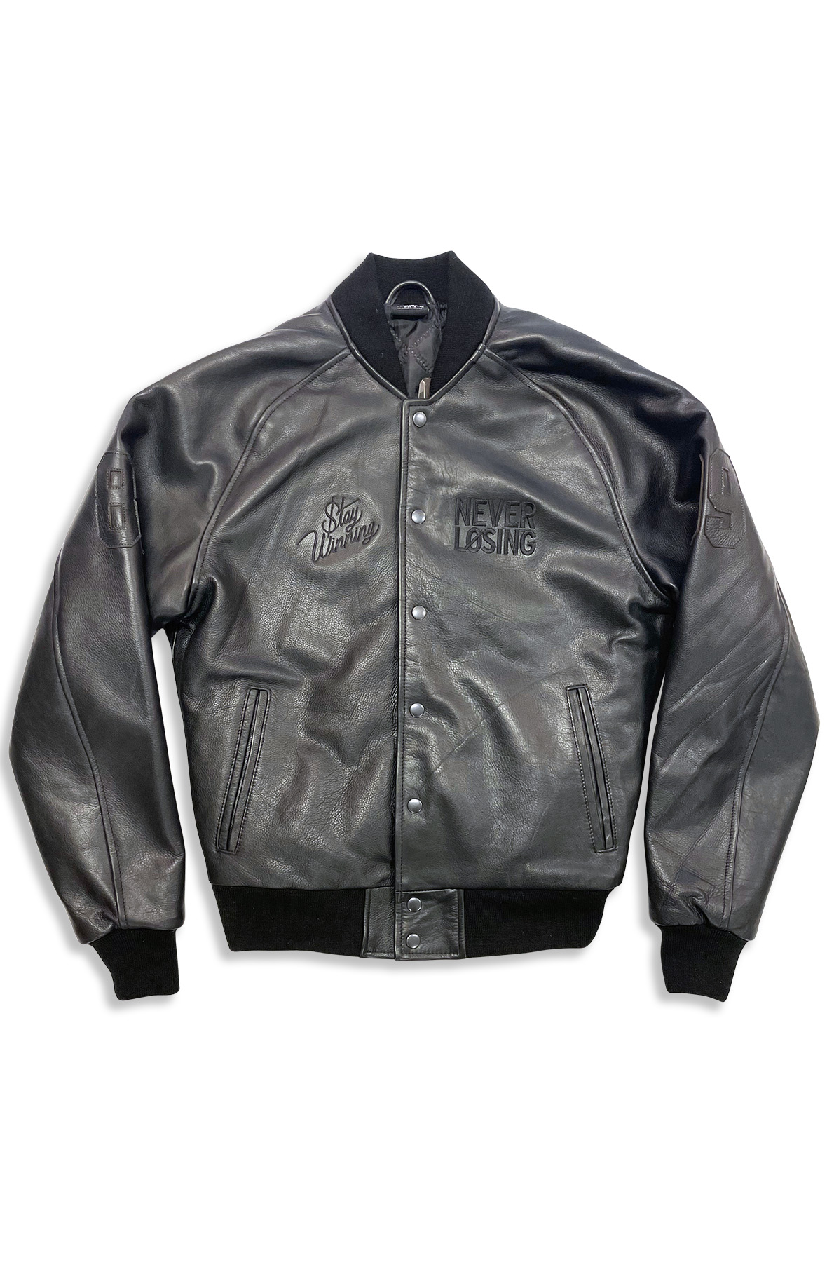 Stay Winning Black Leather Jacket