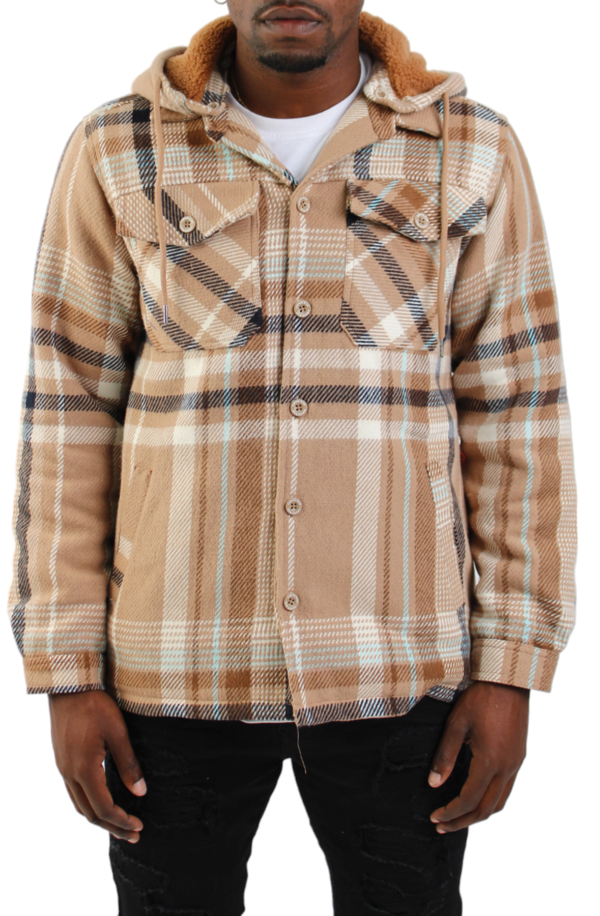 Plaid Hooded Shacket