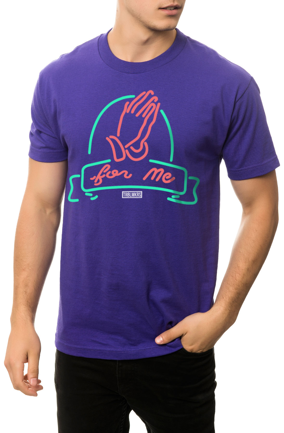 The Pray For Me Tee in Purple