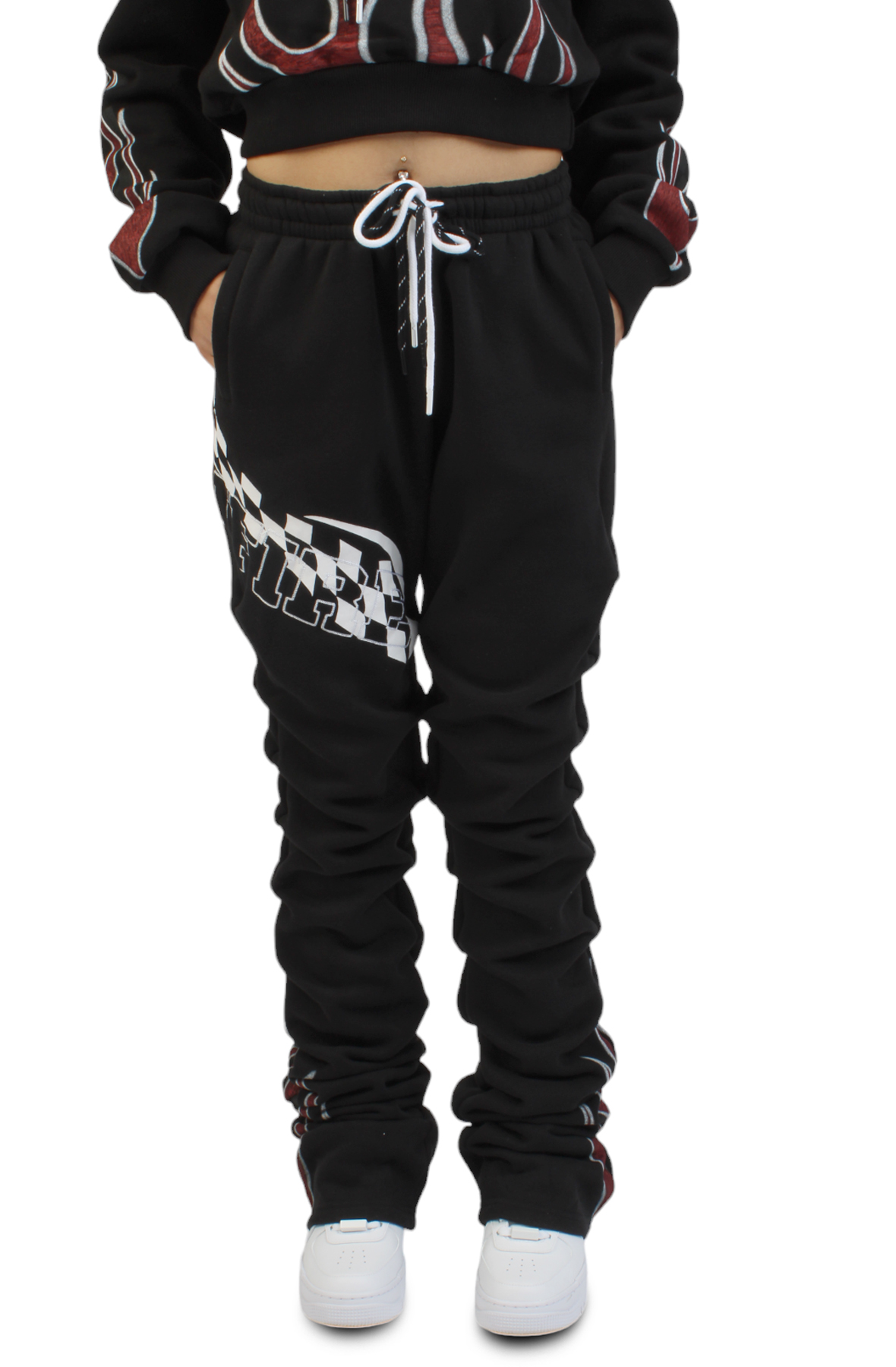 Stacked Racing High Rise Pants