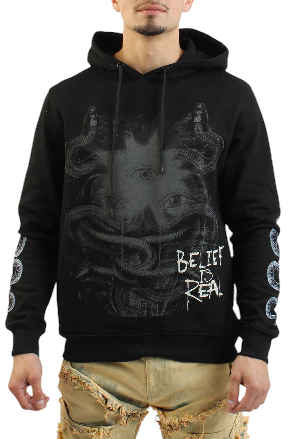 EXCORCIST- BELIEF IS REAL- MENS PULLOVER HOODIE