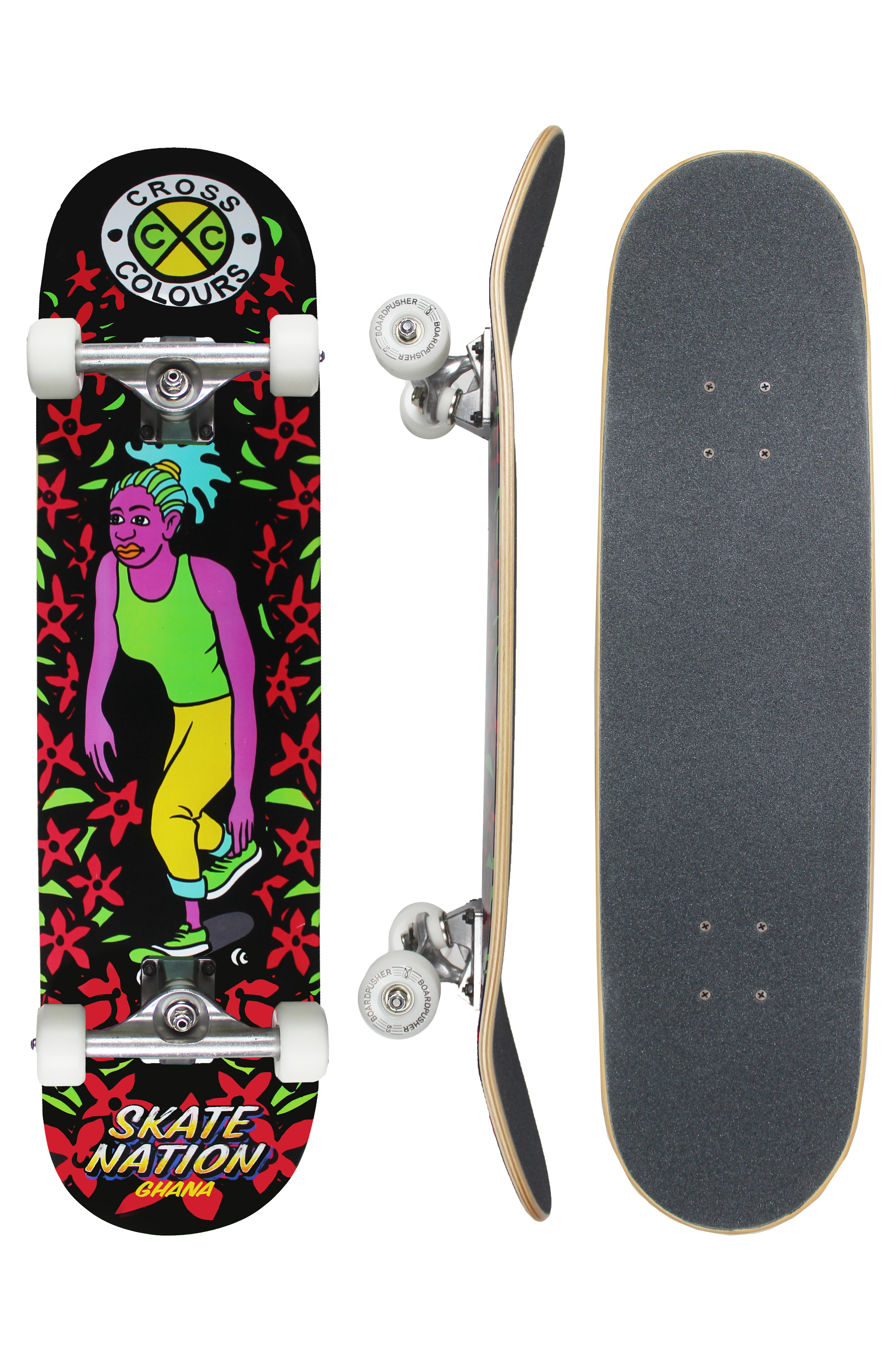 Cross Colours X Skate Nation Girl Skateboard