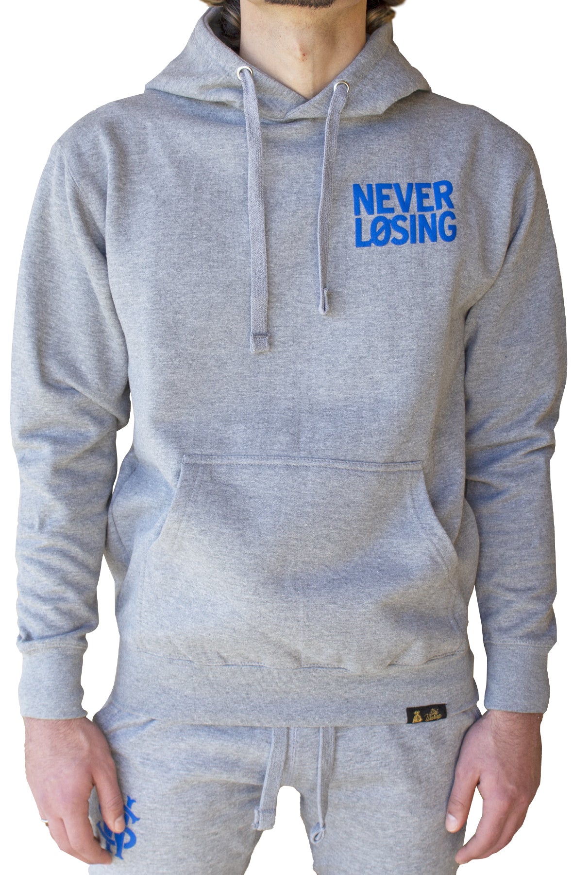 Stay Winning Never Losing Grey/Blue Hoodie