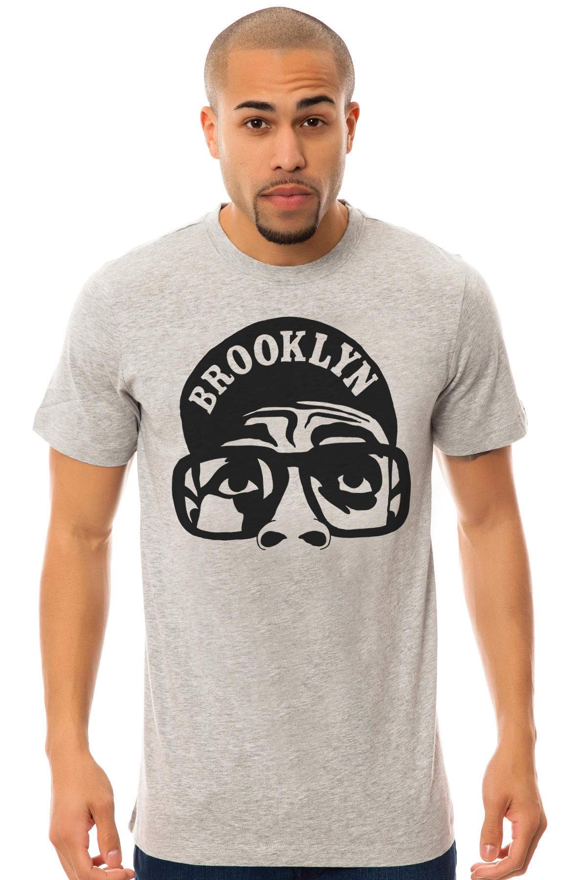 The Brooklyn Brim Tee in Heather Gray