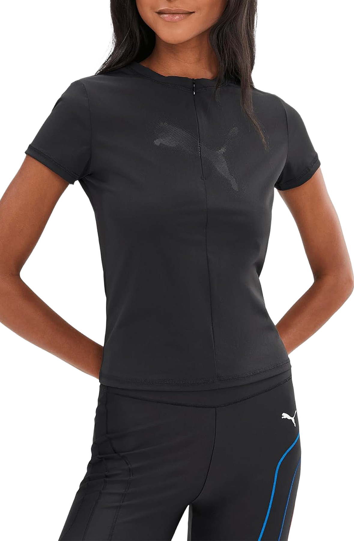 Dare To Slim Fit Half Zip-Up T-Shirt