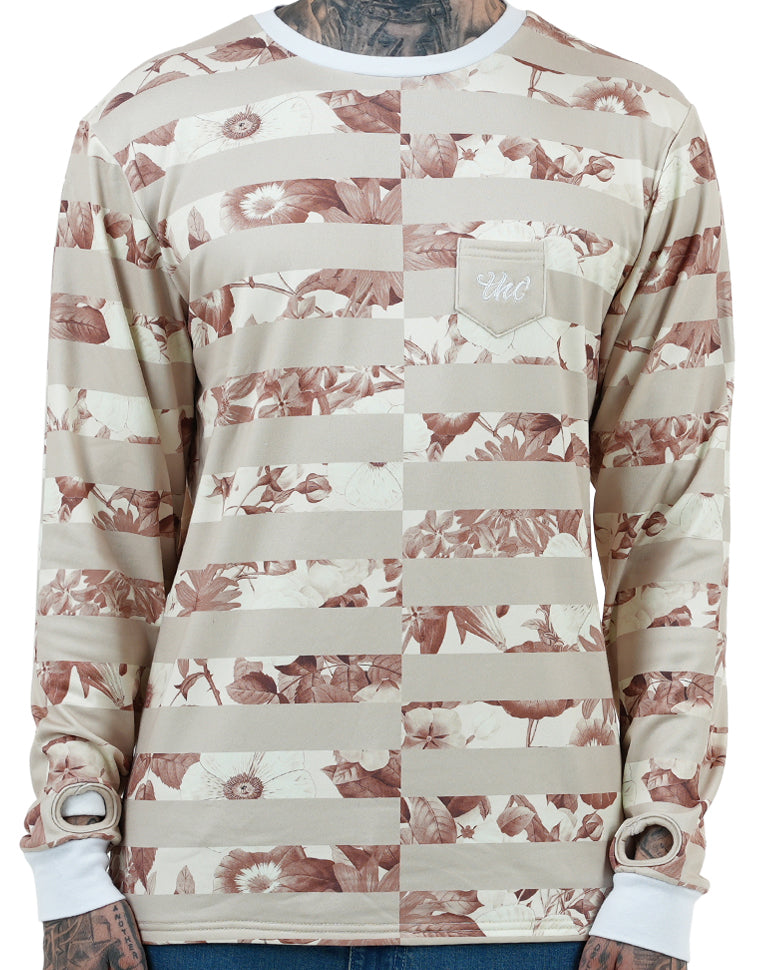 Flower Era Striped Pullover Crewneck