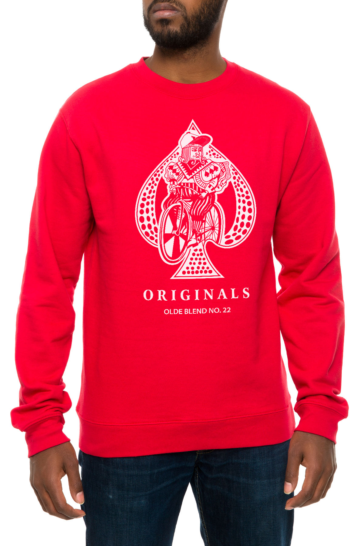 The Olde Blend WHT Crewneck Sweatshirt in Red