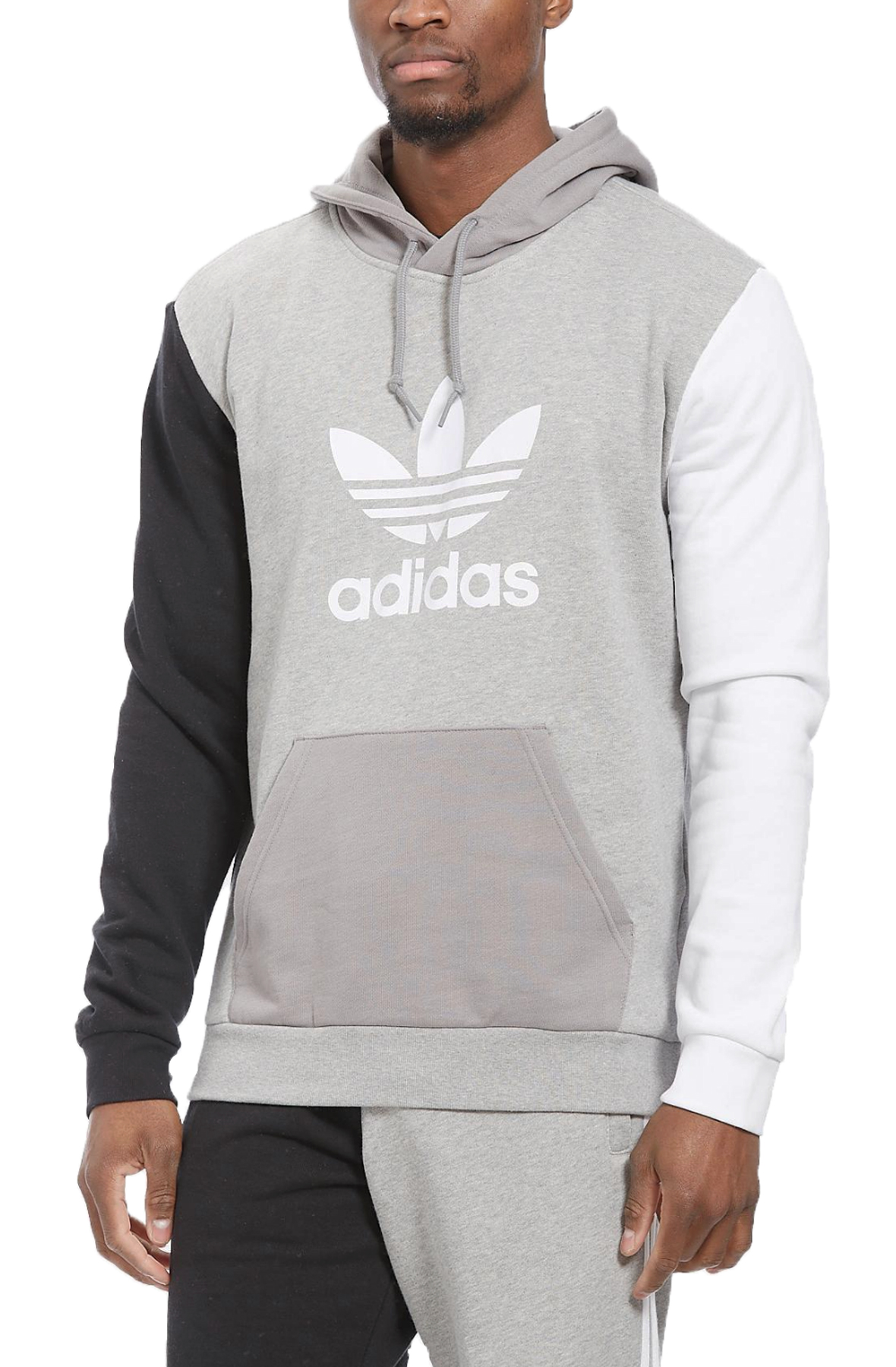 adidas blocked trefoil hoodie