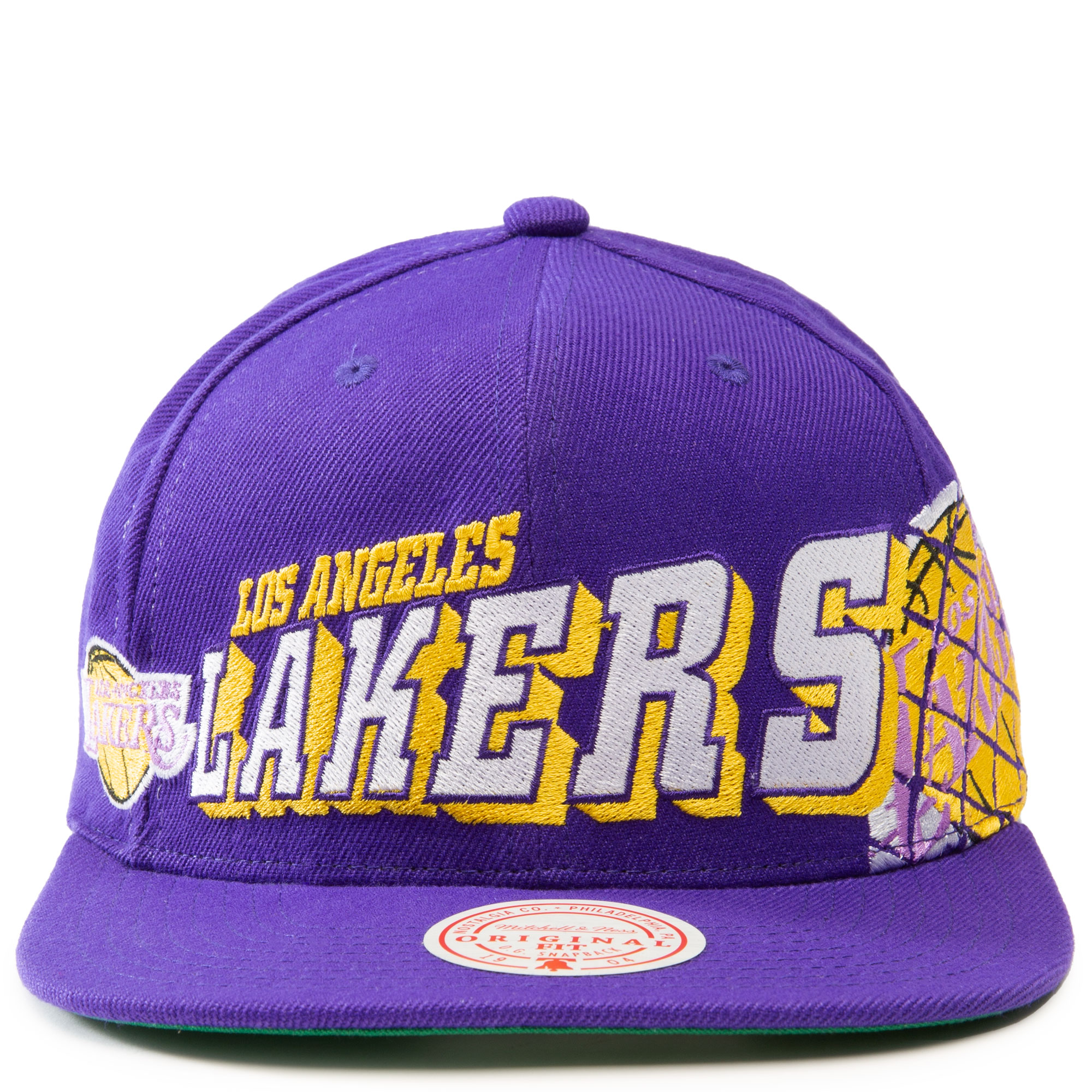 Men's Mitchell & Ness Purple Los Angeles Lakers The Grid Snapback Hat