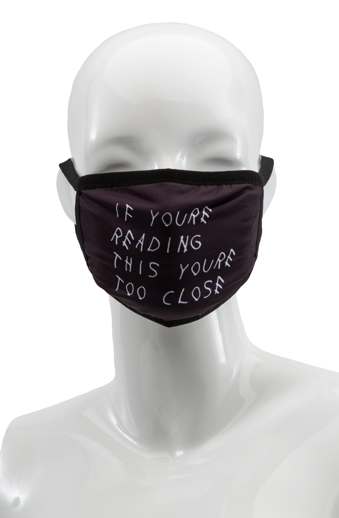 Too Close Face Mask in Black