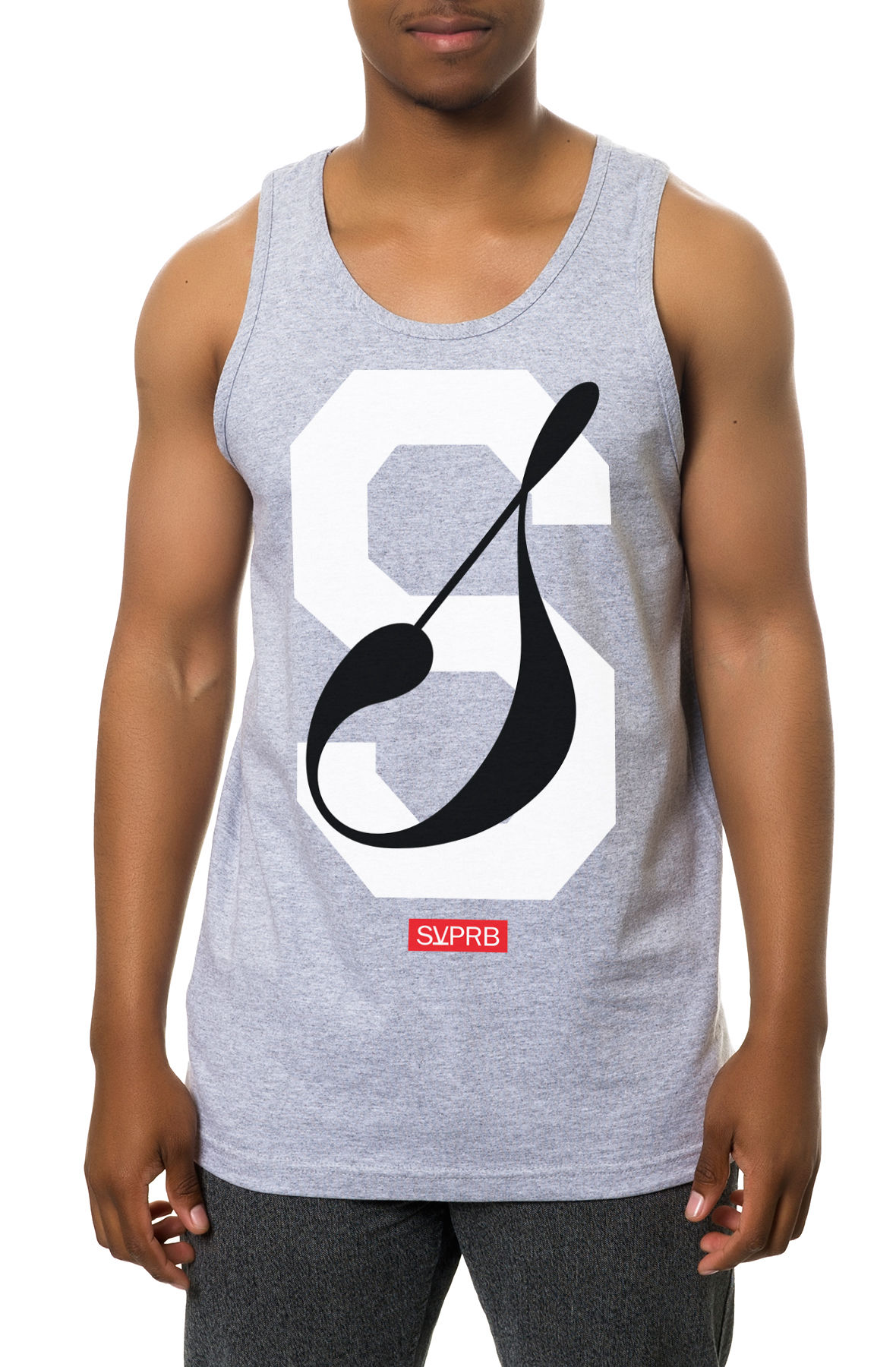 The C Notes Tank Top in Heather Grey