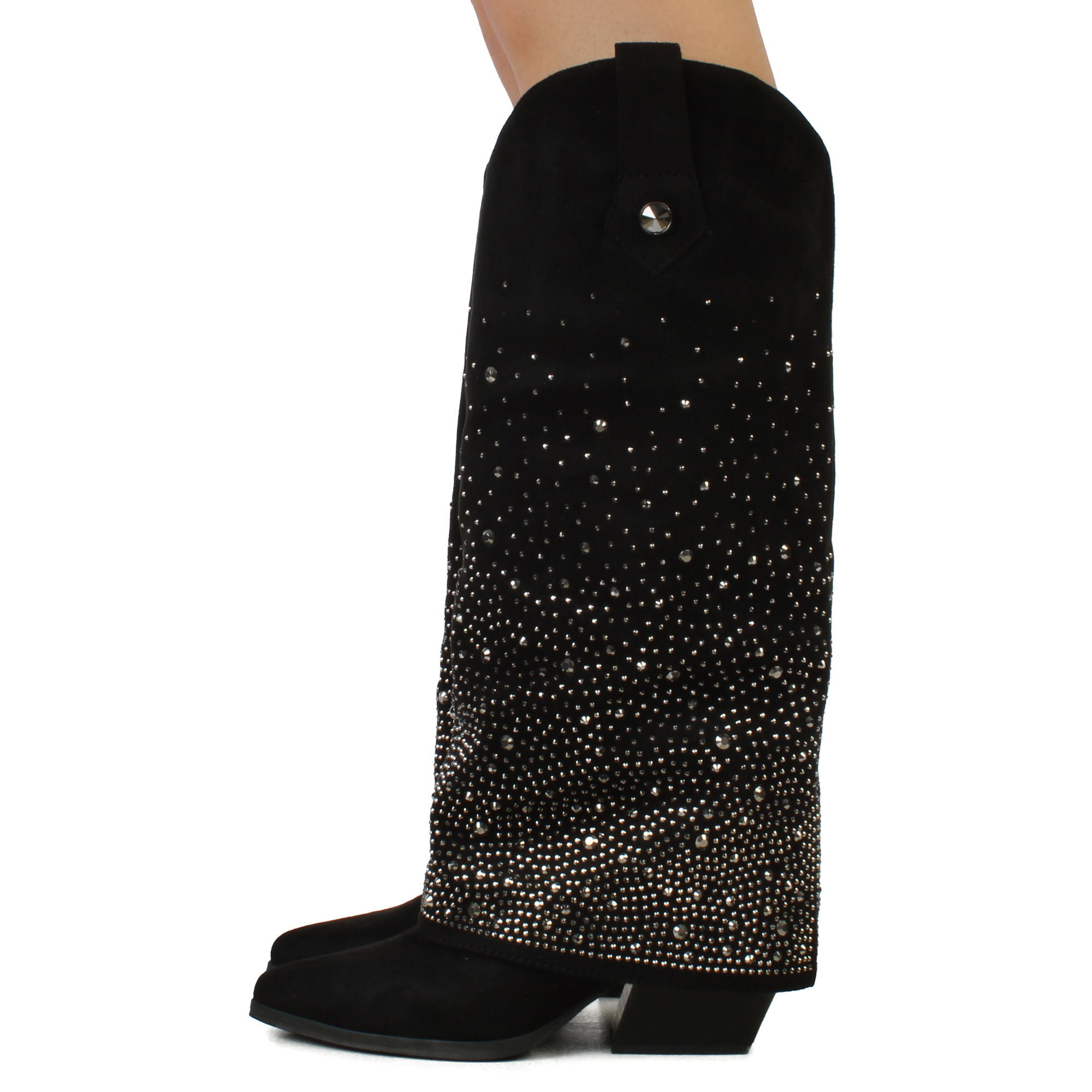 Gilson- Rhinestone Drape Boot