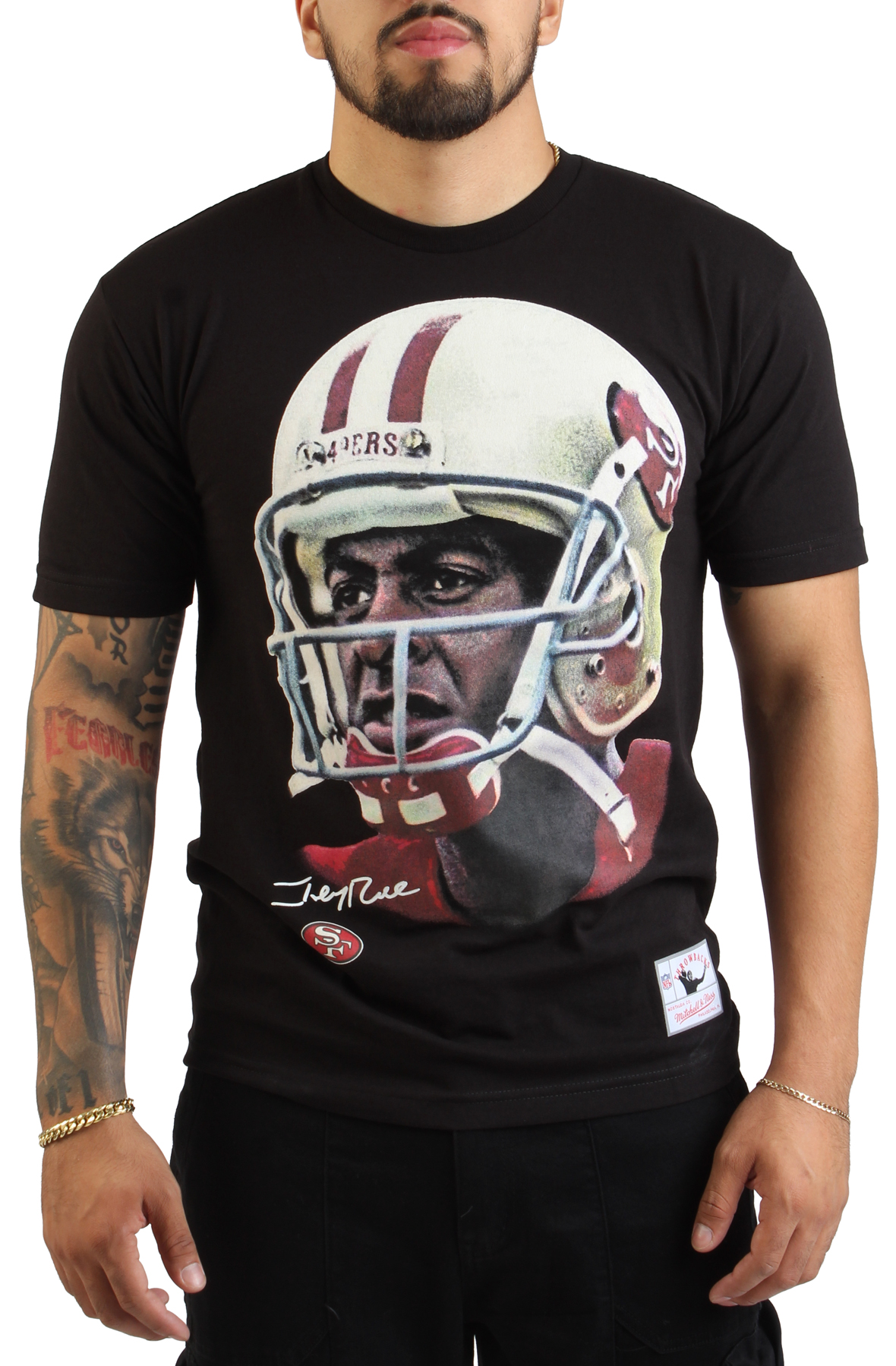 Jerry Rice San Francisco 49ers Black Real Big Face Player T-Shirt